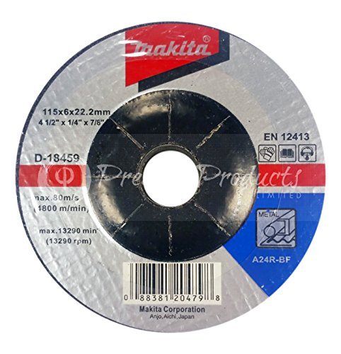 Makita 5 Pack - 4.5" Grinding Wheel For Grinders - Aggressive Grinding For Metal