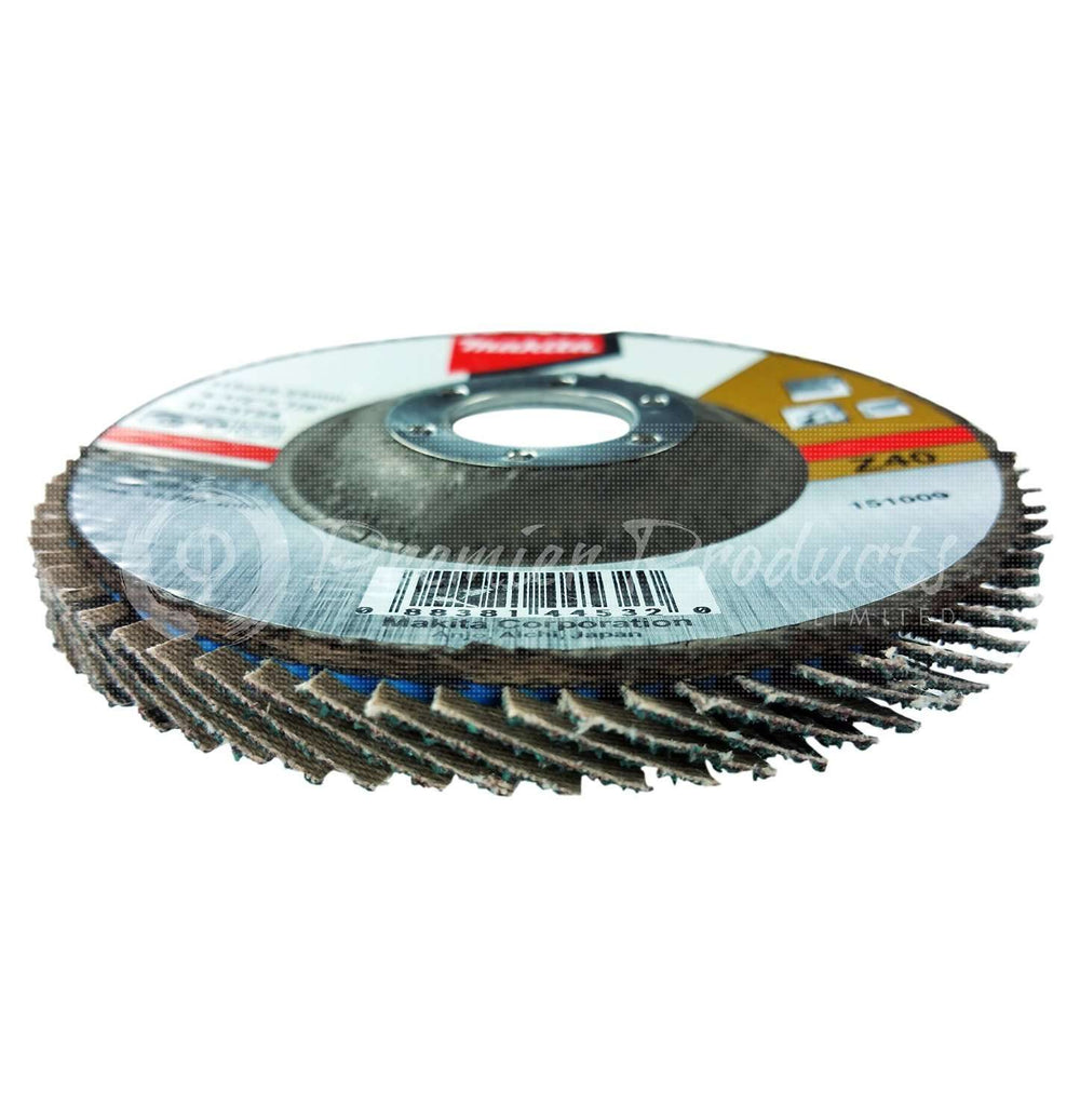 makita-5-pack-40-grit-flap-disc-for-grinders-aggressive-conditioning-for-metal-stainless-steel-non-ferrous-4-1-2-x-7-8-inch-z40-angled