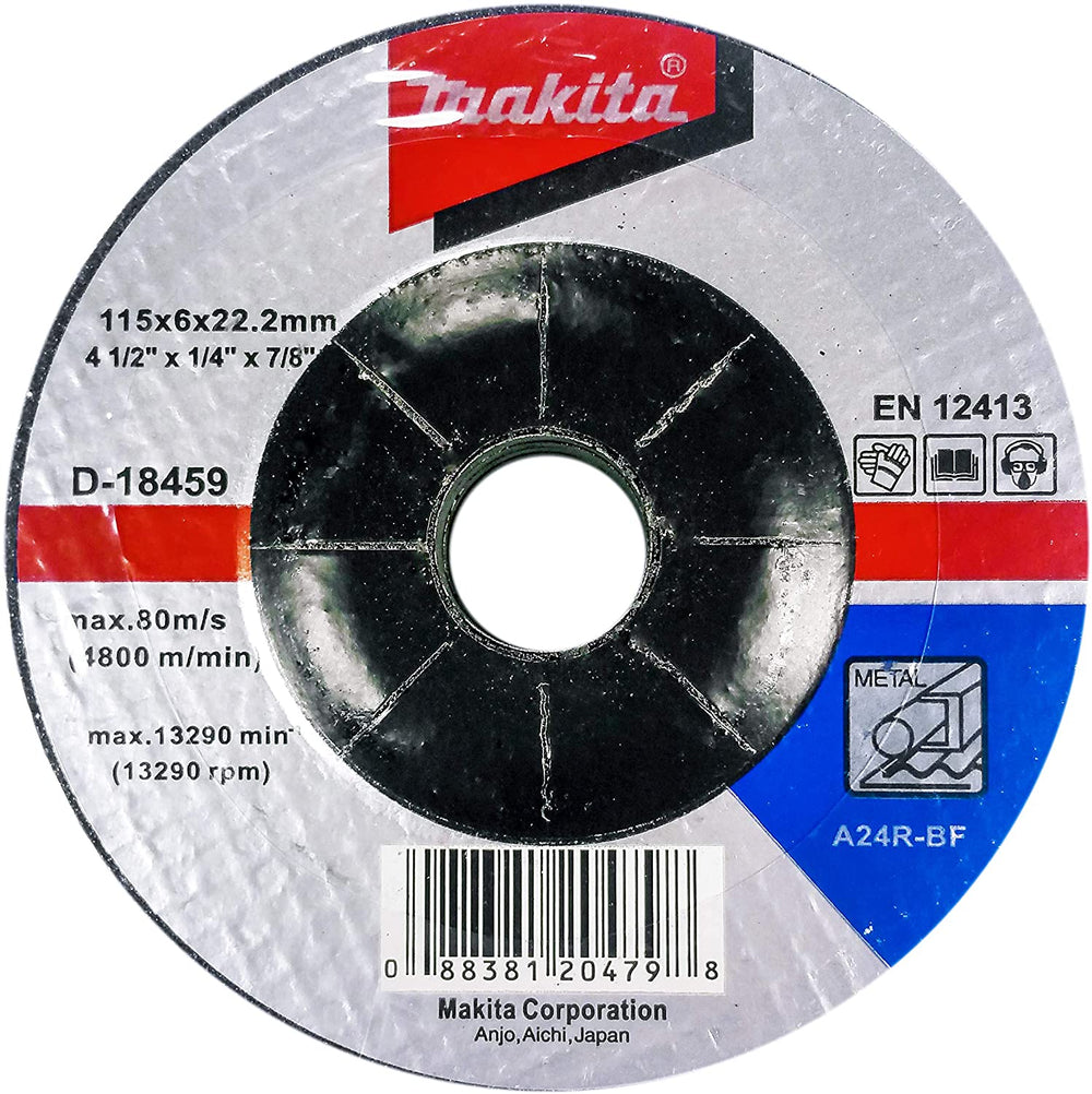 Makita 15 Pack - 4.5" Grinding Wheel For Grinders - Aggressive Grinding For Metal - 4-1/2" x 1/4 x 7/8-Inch