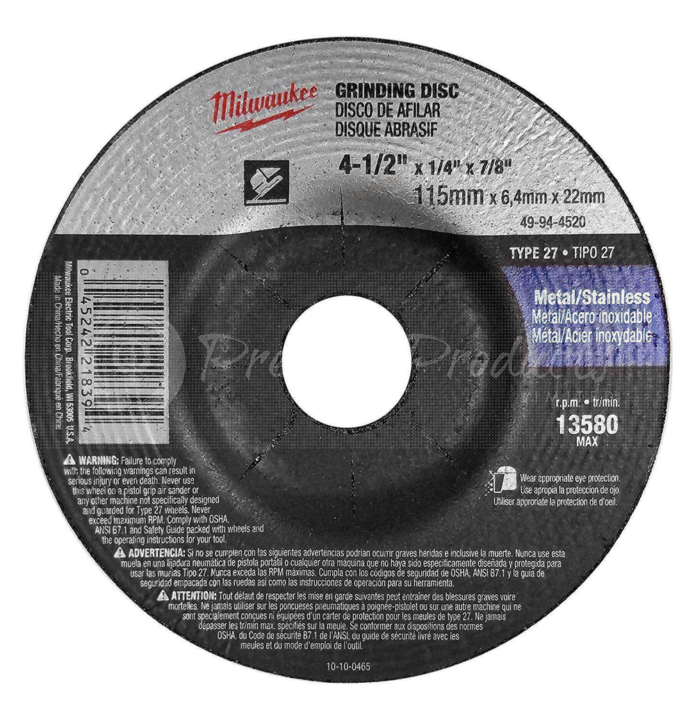 milwaukee-5-pack-4-1-2-grinding-wheel-for-grinders-aggressive-grinding-for-metal-stainless-steel-4-1-2-x-1-4-x-7-8-inch-depressed