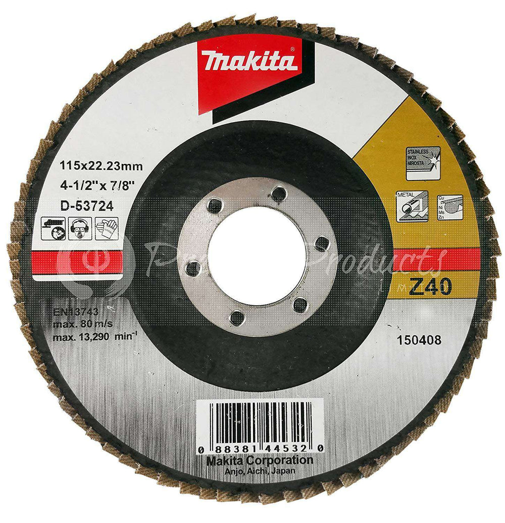 makita-5-pack-40-grit-flap-disc-for-grinders-aggressive-conditioning-for-metal-stainless-steel-non-ferrous-4-1-2-x-7-8-inch-z40-angled