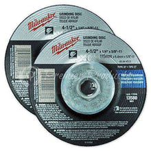 Milwaukee 2 Pack - 4.5" Hubbed Grinding Wheel For Grinders On Metal & Stainless Steel