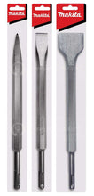 Makita 3 Piece - SDS-Plus Chisel & Bull Point Bit Set For Rotary Hammers On Concrete & Tile