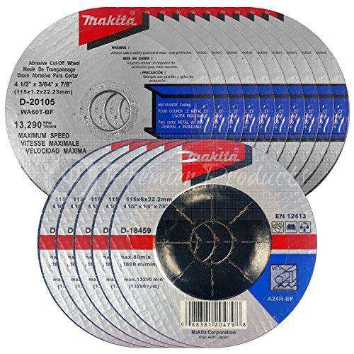 Makita 15 Piece - 4.5" Grinding & Cut Off Wheel Set For Grinders On Metal