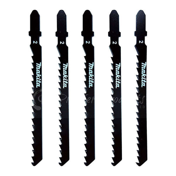 Makita 5 Piece - T Shank Jigsaw Blades For Jigsaws On Soft Wood & PVC