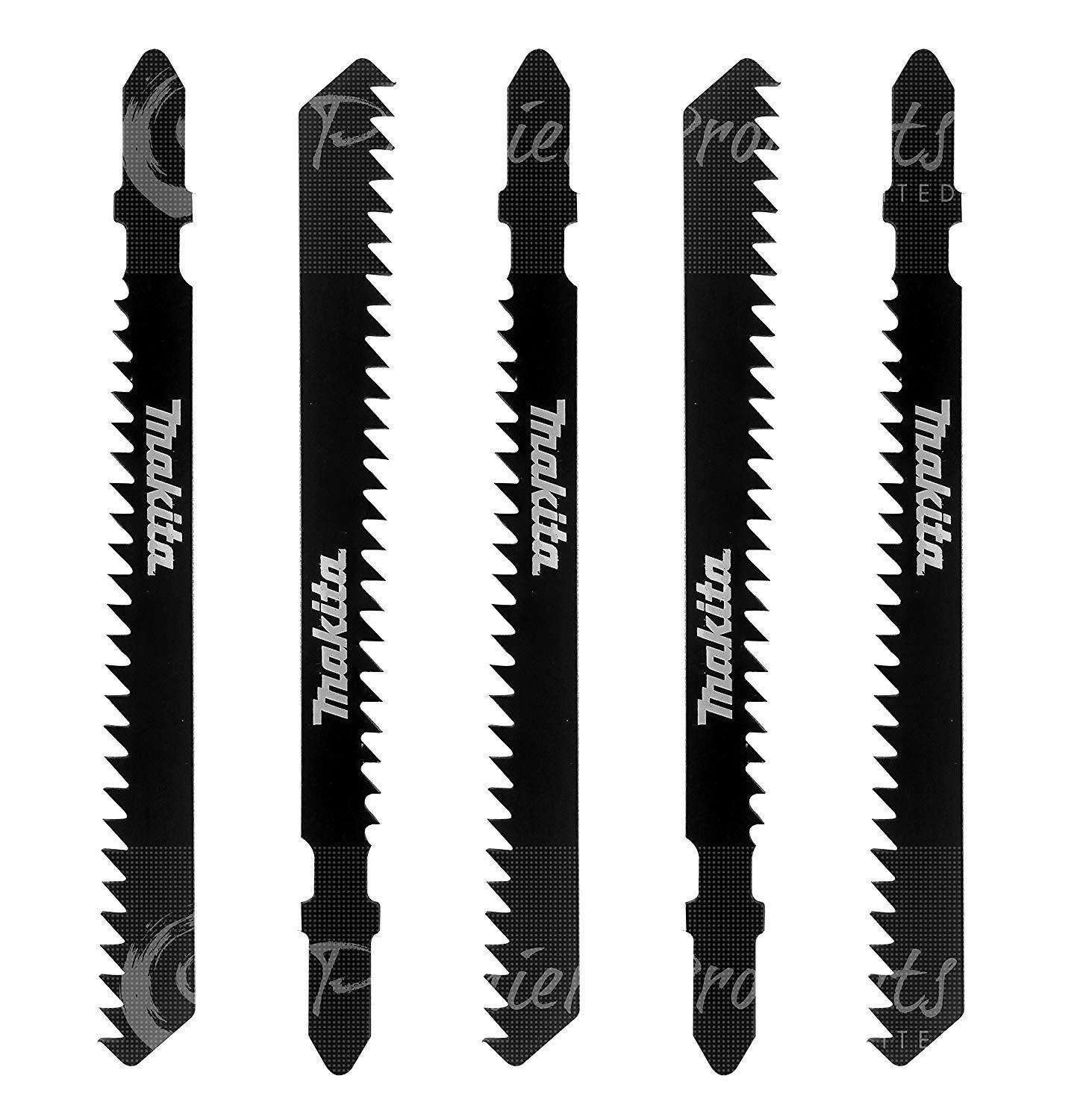 Makita 5 Piece - T Shank Jigsaw Blades For Jigsaws On Wood & PVC