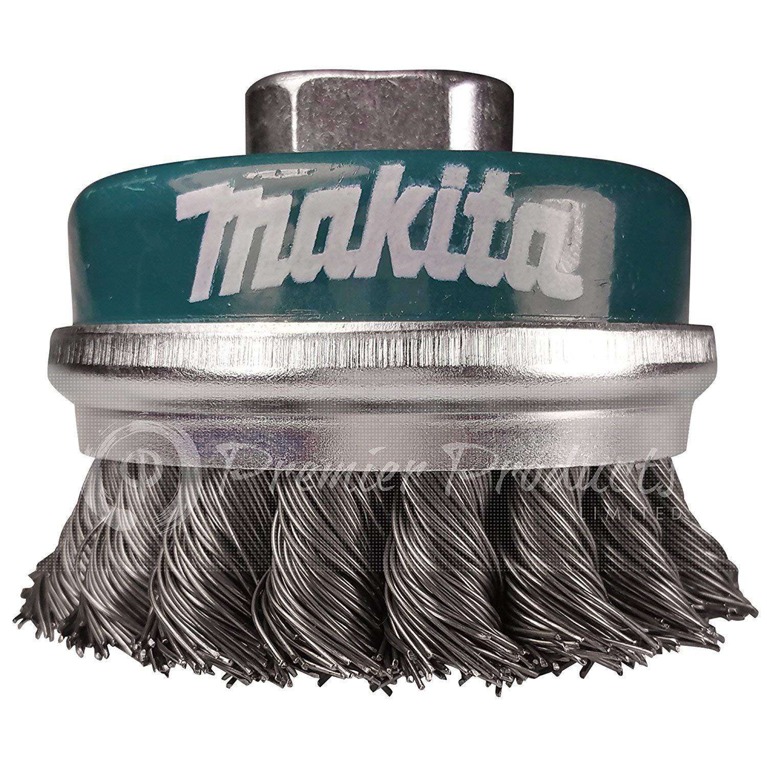Makita 1 Piece - 2.5 Inch Dense Knotted Wire Cup Brush For Grinders On Metal