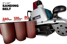 Makita 15 Piece - 4" Multi-Grit Sanding Belt Set For 4" Belt Sanders – Complete Sanding Set For Wood & Metal - 80-240 Grits