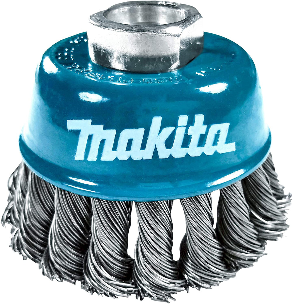 Makita 1 Piece - 3 Inch Knotted Wire Cup Brush For Grinders - Heavy-Du