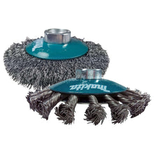 Makita 2 Piece - 4 Inch Crimped & Twist Wire Wheel Brush Set For 4.5" Grinders - Complete Conditioning For Metal - 4" x 5/8-Inch | 11 UNC