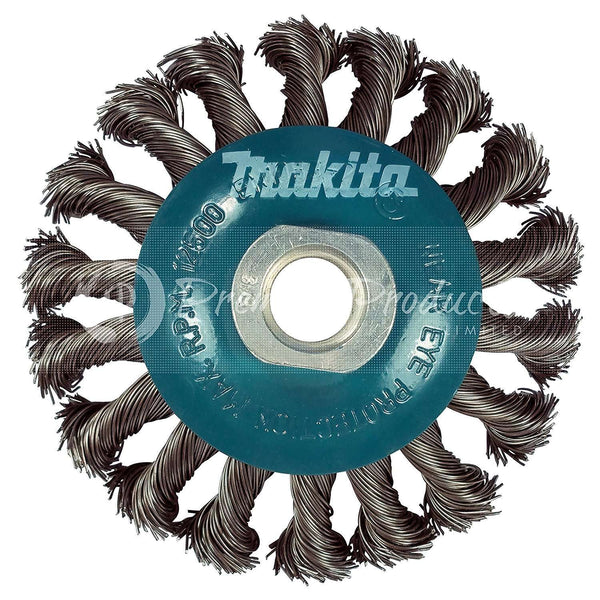 Makita 1 Piece - 4 Inch Knotted Twist Wire Wheel Brush For Grinders On Metal