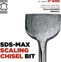 Makita 1 Piece - SDS-Max 3" Scaling Chisel Bit For SDS Max Rotary Hammers - Easy Removal of Tile, Concrete & Masonry