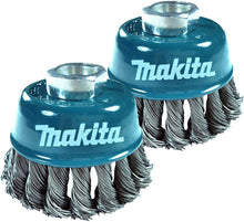 Makita 1 Piece - 3 Inch Knotted Wire Cup Brush For Grinders - Heavy-Duty Conditioning For Metal