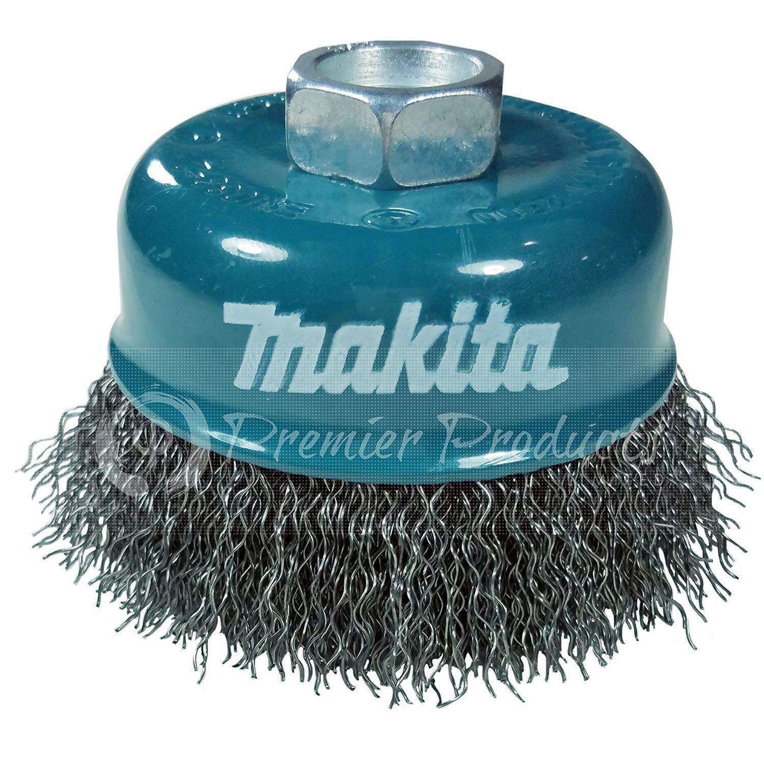 Makita 1 Piece - 3 Inch Crimped Wire Cup Brush For Grinders On Metal