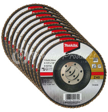 Makita 10 Pack - 40 Grit Flap Disc For Grinders On Metal, Stainless Steel & Non-Ferrous