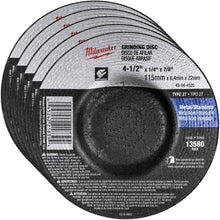 Milwaukee 15 Piece - 4.5" Grinding & Cut Off Wheel Set for Grinders - Aggressive Grind & Cut for Metal & Stainless Steel