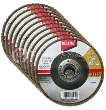 Makita 10 Pack - 120 Grit Flap Disc For Grinders On Metal, Stainless Steel & Non-Ferrous