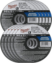Milwaukee 15 Piece - 4.5" Grinding & Cut Off Wheel Set for Grinders - Aggressive Grind & Cut for Metal & Stainless Steel