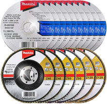 Makita 16 Piece - 4.5" Cut Off Wheel & Multi Grit Flap Disc Set For Grinders