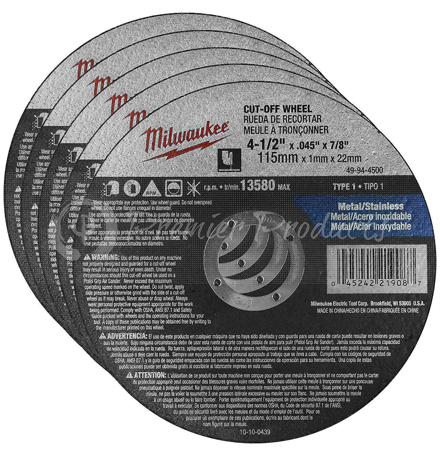 Milwaukee 5 Pack - 4.5