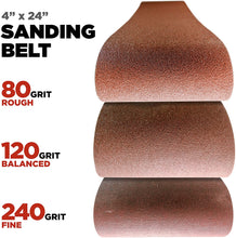 Makita 15 Piece - 4" Multi-Grit Sanding Belt Set For 4" Belt Sanders – Complete Sanding Set For Wood & Metal - 80-240 Grits